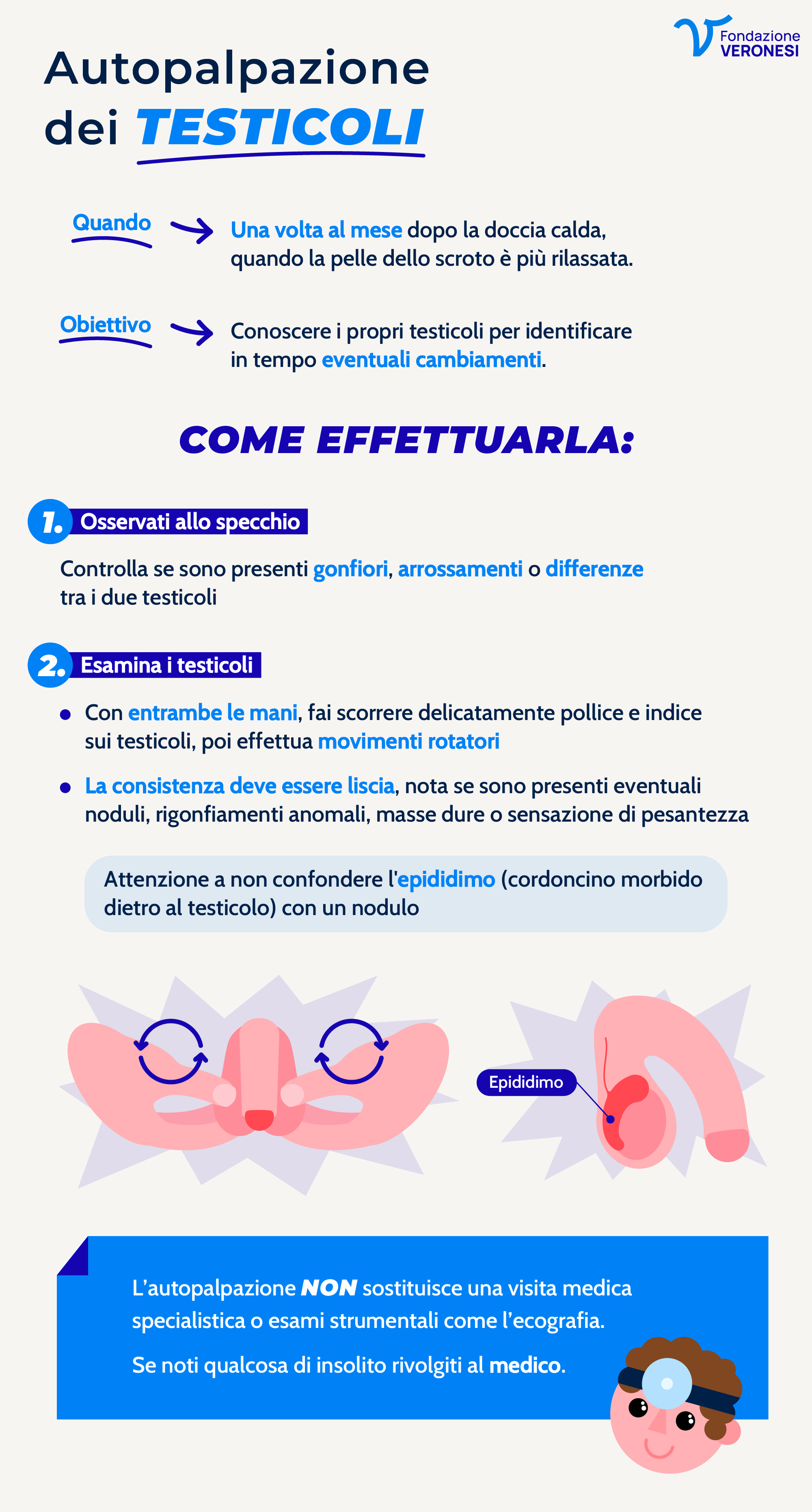 Come effettuare l'autopalpazione ai testicoli