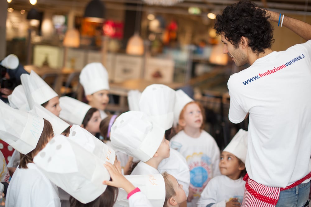 Bimbi in cucina, mamme in classe a Roma presso AMI Expo di sapori mediterranei