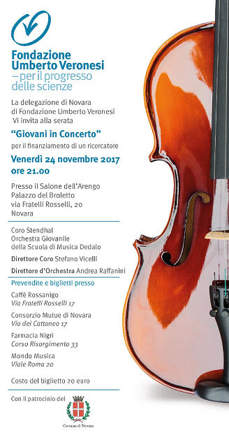 A Novara un concerto per sostenere la ricerca scientifica