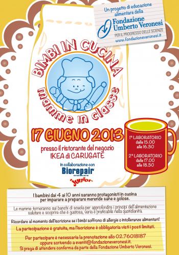 Il 17 giugno nuovo appuntamento con Bimbi in cucina