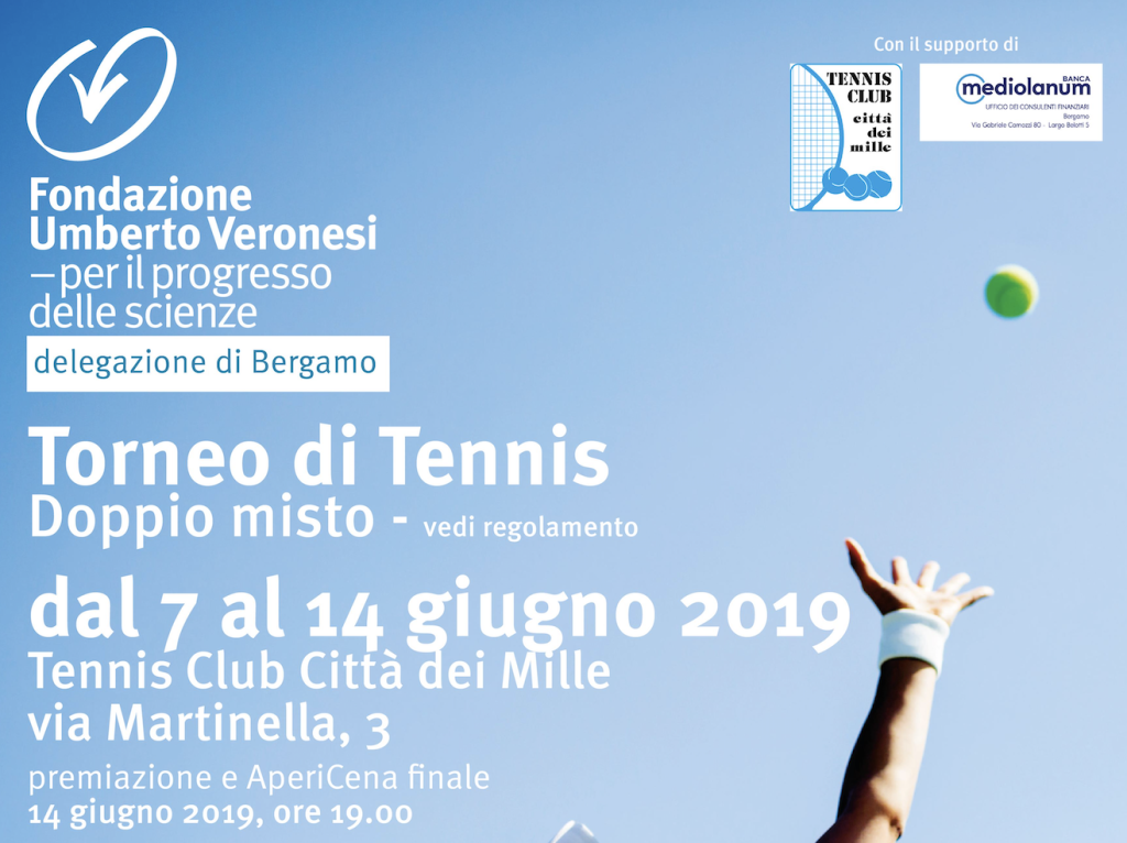 A Bergamo un torneo di tennis per la ricerca sui tumori pediatrici