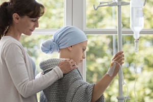 Paziente affetta da nefroblastoma accompagnata dalla mamma