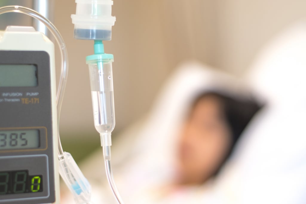 Paziente con leucemia linfoblastica acuta allettata e sottoposta a terapie